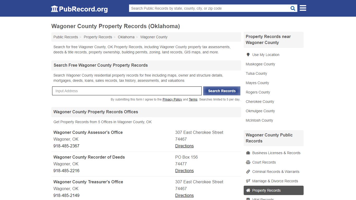Wagoner County Property Records (Oklahoma) - Public Record